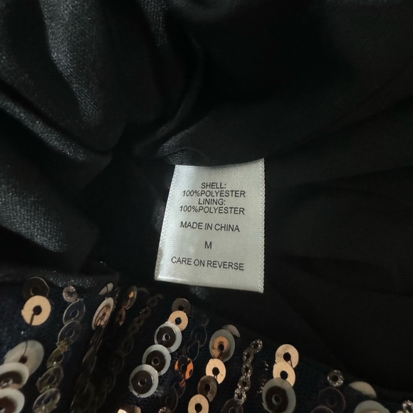 NY&C Gabrielle Union long sleeves sequined cocktail dress Sz Medium - Picture 9 of 11